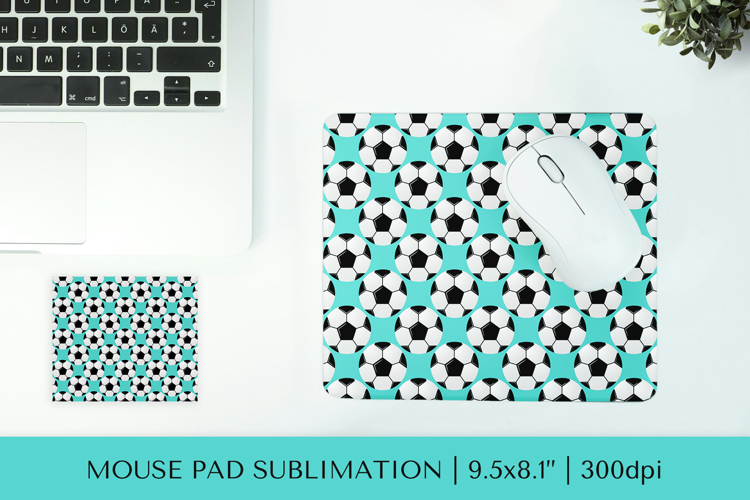 Soccer balls pad sublimation design. Sports mousepad 08