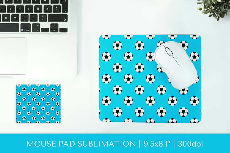 Soccer balls pad sublimation design. Sports mousepad 09