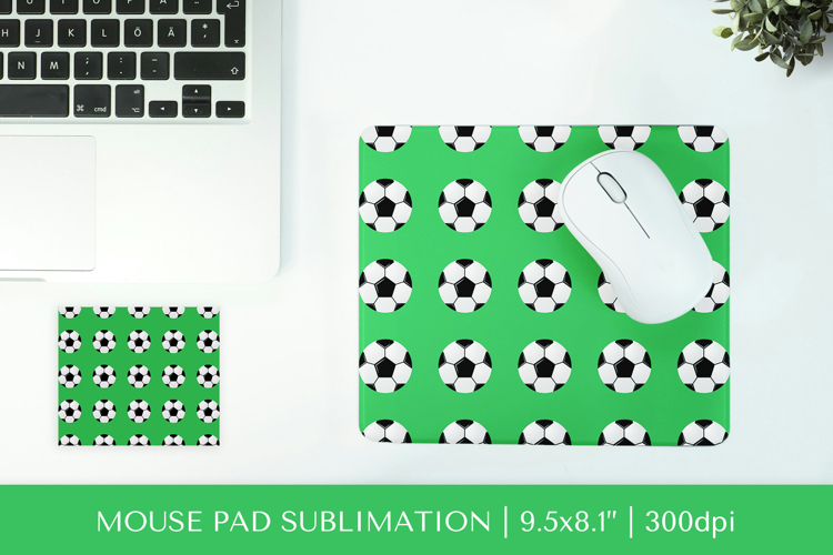 Soccer balls pad sublimation design. Sports mousepad 10