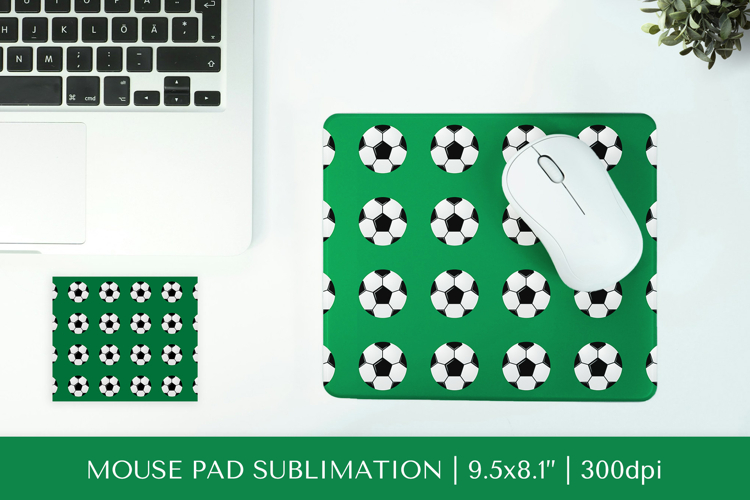 Soccer balls pad sublimation design. Sports mousepad 11