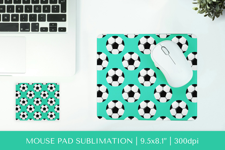 Soccer balls pad sublimation design. Sports mousepad 12
