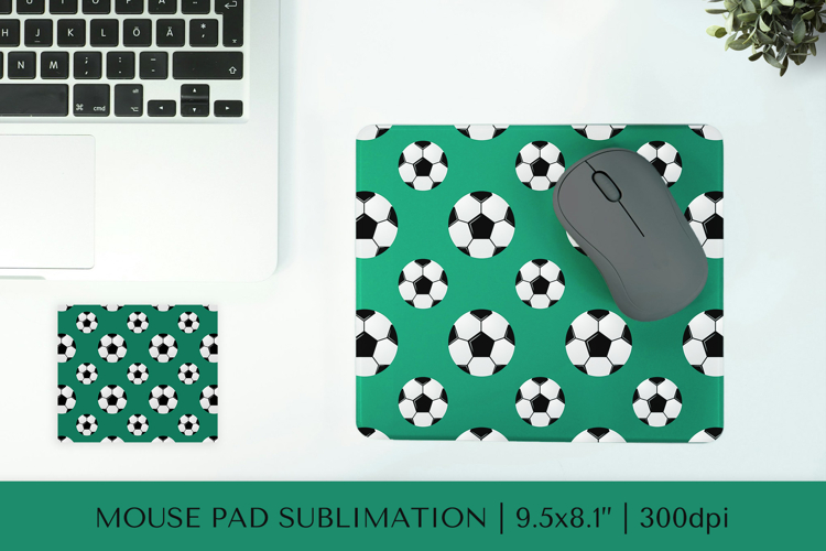 Soccer balls pad sublimation design. Sports mousepad 014