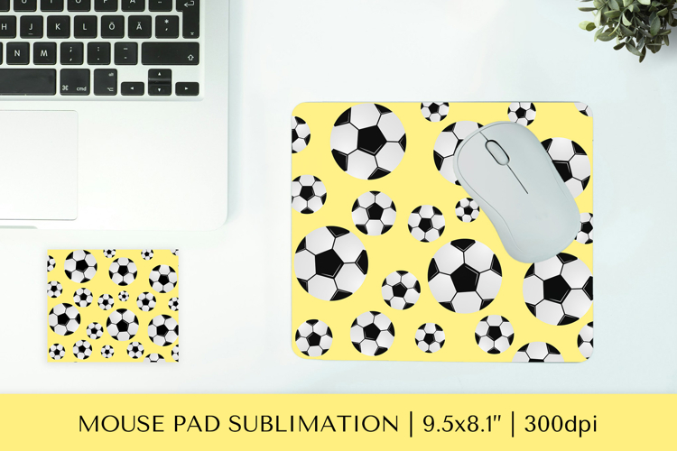 Soccer balls pad sublimation design. Sports mousepad 016