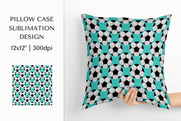 Soccer balls Pillow Case Sublimation Design. Pillow cover 04