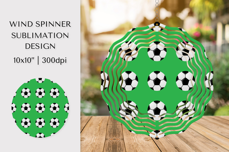 Soccer Balls Wind Spinner Sublimation Design PNG 006