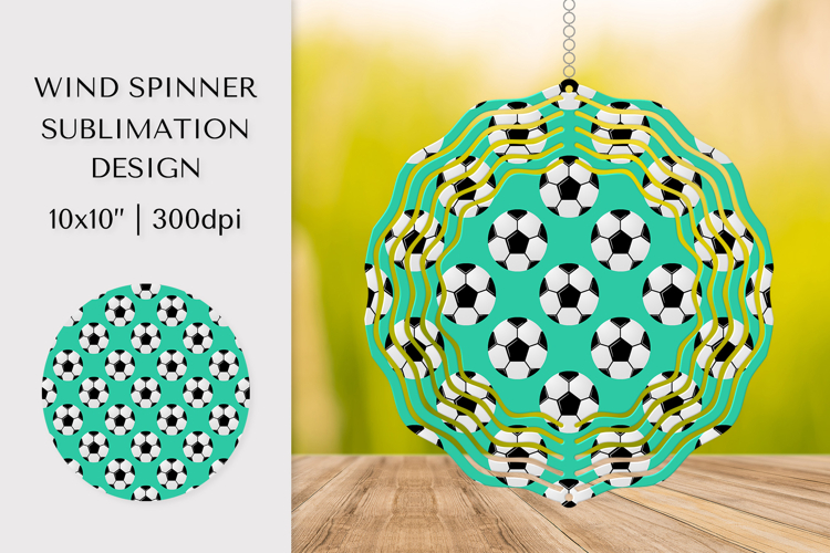 Soccer Balls Wind Spinner Sublimation Design PNG 008