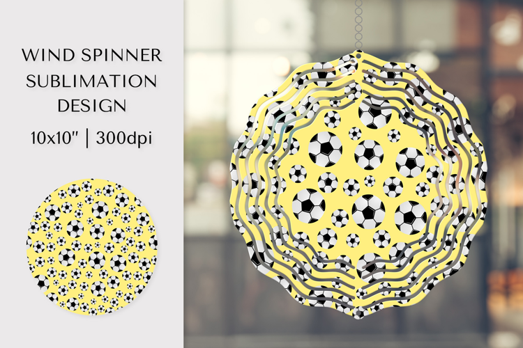Soccer Balls Wind Spinner Sublimation Design PNG 012