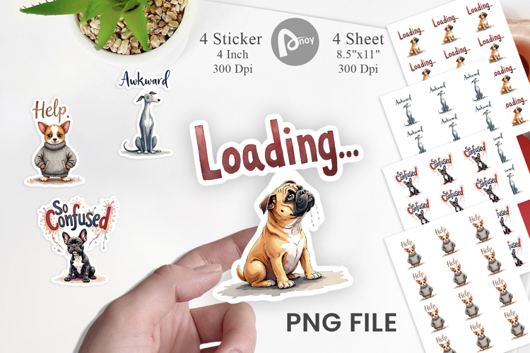 Socially Awkward Dog Sticker