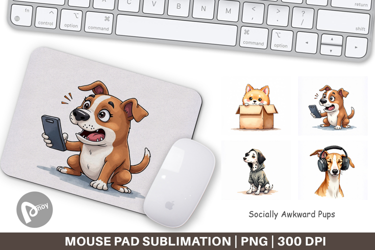Socially Awkward Pups Mouse Pad