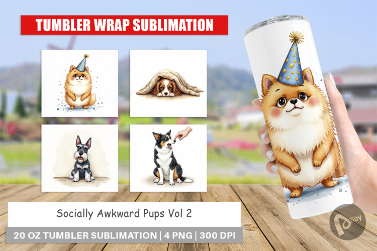 Socially Awkward Pups Tumbler