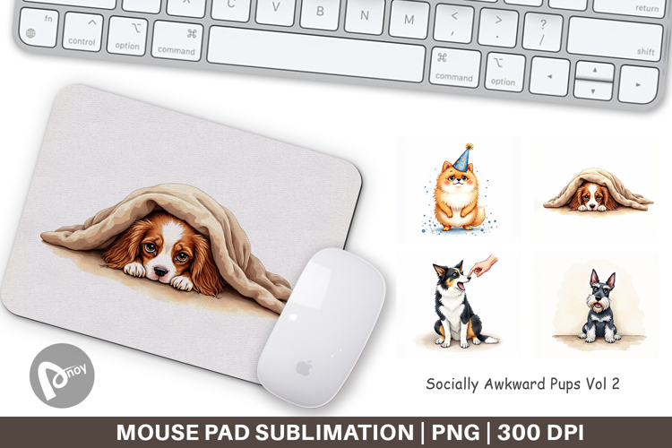 Socially Awkward Pups Mouse Pad