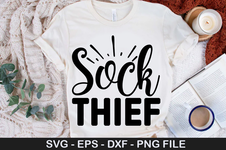 Sock thief SVG - Dog Bandana Design