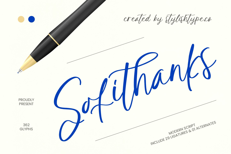 Sofithanks - Modern Script Font