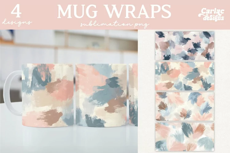 Soft Colors Mug Sublimation, Mug Sublimation Designs