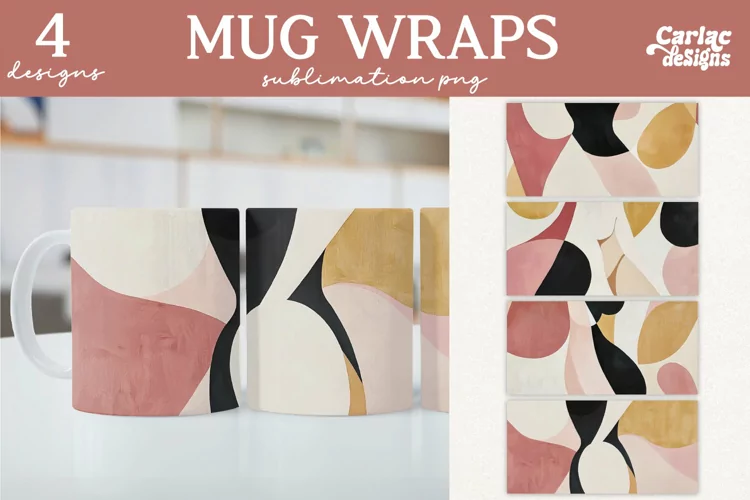 Soft Colors Mug Sublimation, Mug Sublimation Designs