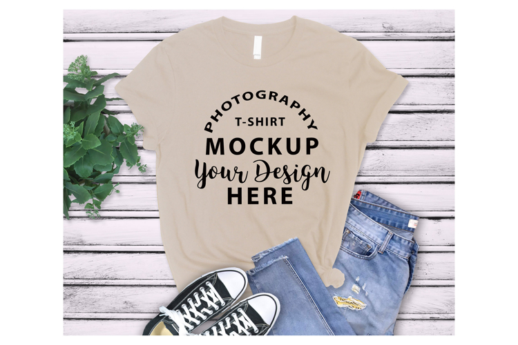 BellaCanvas 3001 tshirt Mockup SOFT CREAM