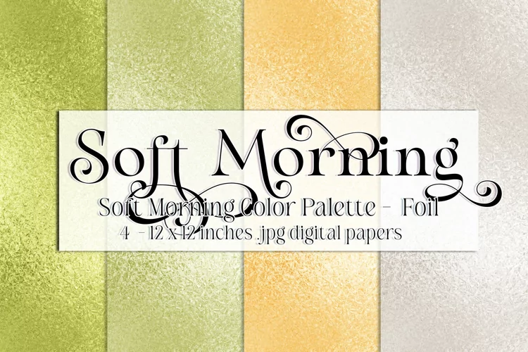 Soft Morning Color Palette, Pastels, Soft Shades, Foil