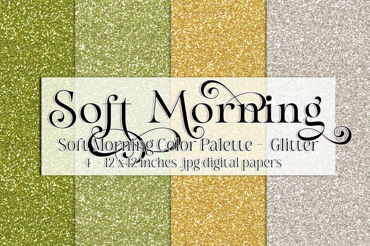 Soft Morning Color Palette, Pastels, Soft Shades, Glitter 2