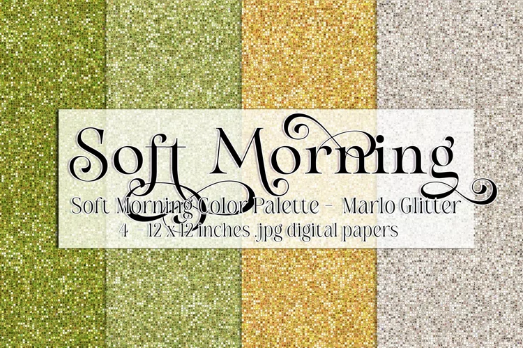 Soft Morning Color Palette, Pastels, Soft Marlo Glitter 2