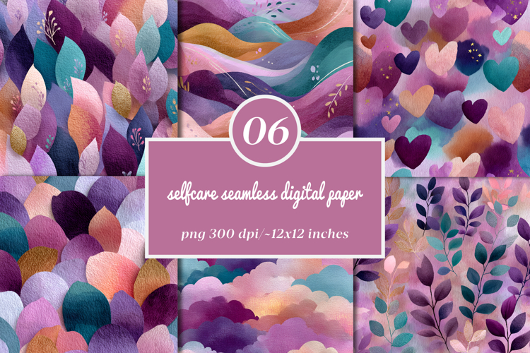 Soft selfcare seamless digital paper - selfcare seamless