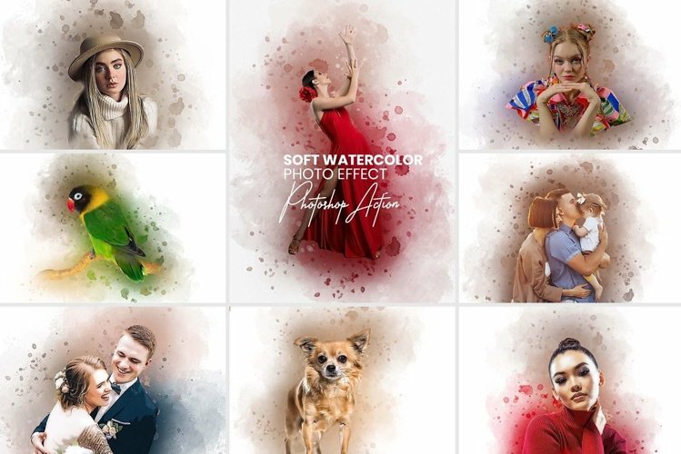 Soft Watercolor Painting Action example image 1