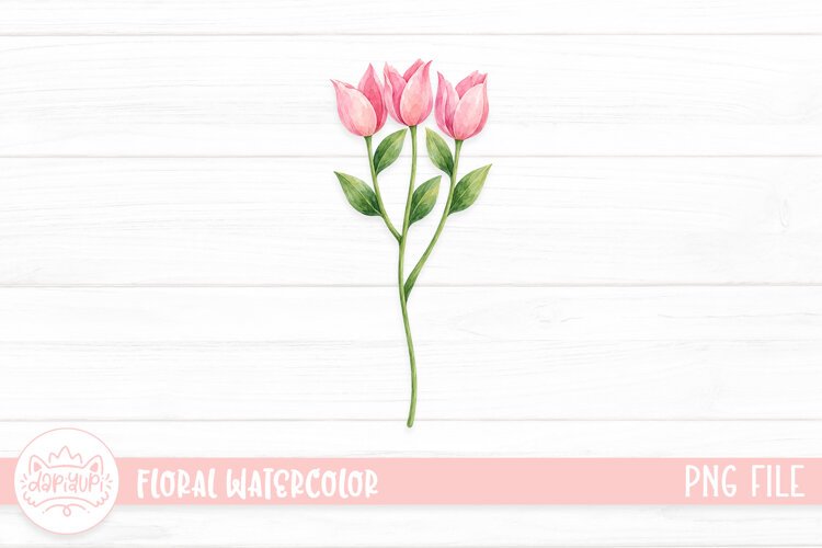 Botanical Watercolor Illustration, Floral Watercolor Design example image 1