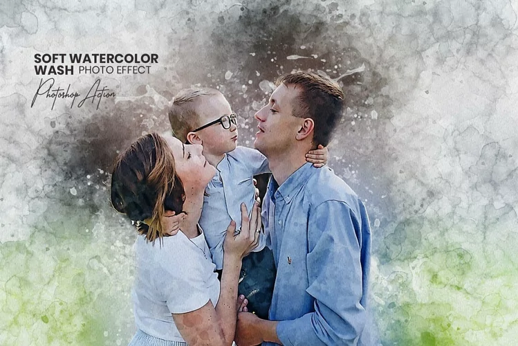 Soft Watercolor Wash Photoshop Action