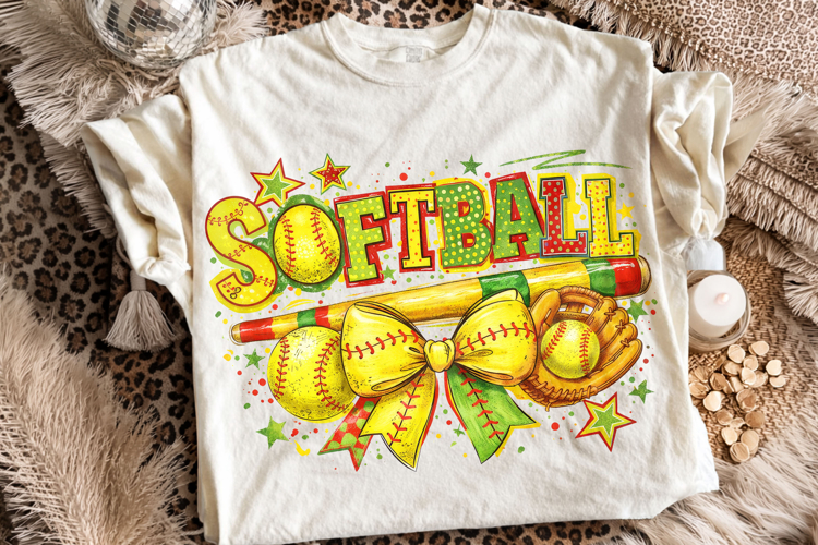 Softball Retro Coquette PNG Sublimation, Softball Mama PNG