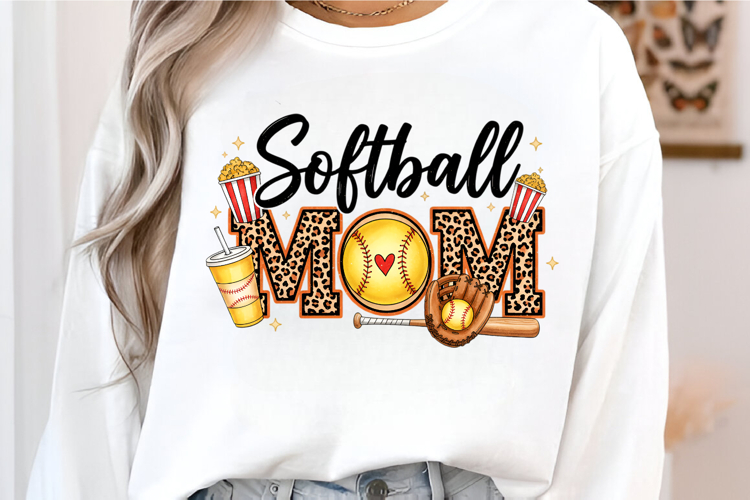 Softball Mama Sublimation PNG