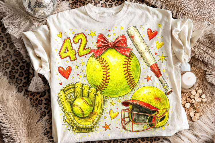 Softball PNG, Coquettee Bow Softball PNG, Softball Mom PNG