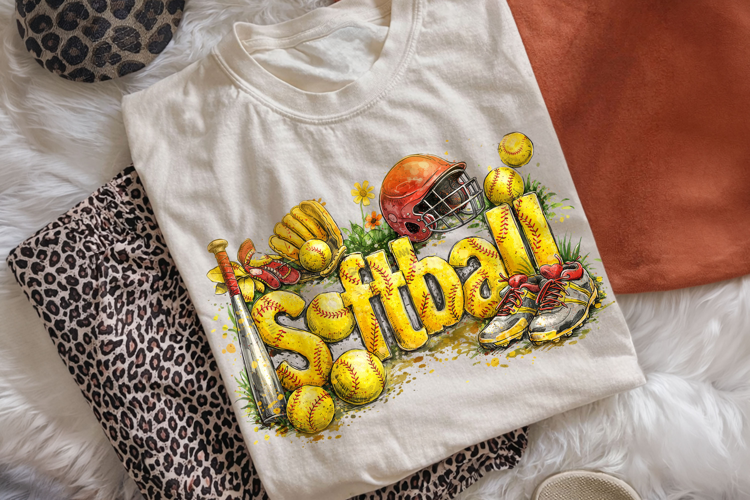 Vintage Softball PNG, Retro Softball PNG, Softball Mom PNG