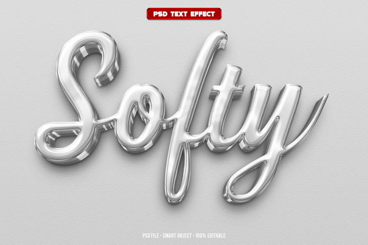Softy 3D editable text effect