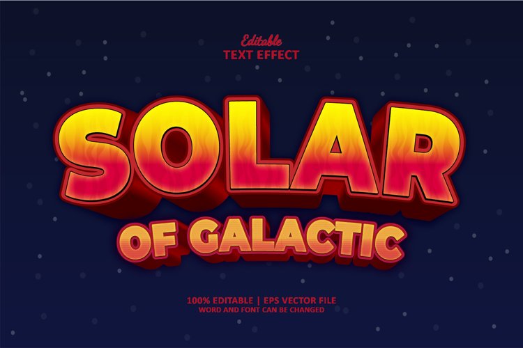 Solar of Galactus Editable Text Effect Style 3D