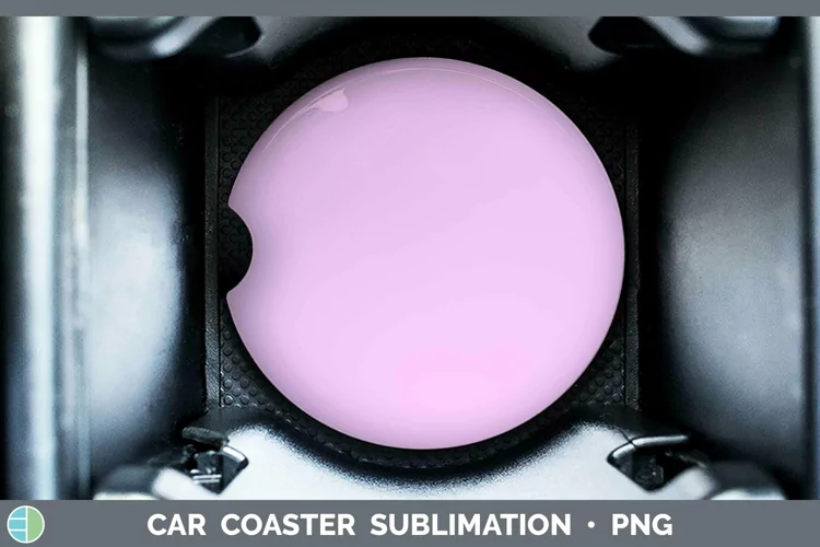 Solid Color - Berry 1 ffcd Car Coaster Sublimation Coaster D