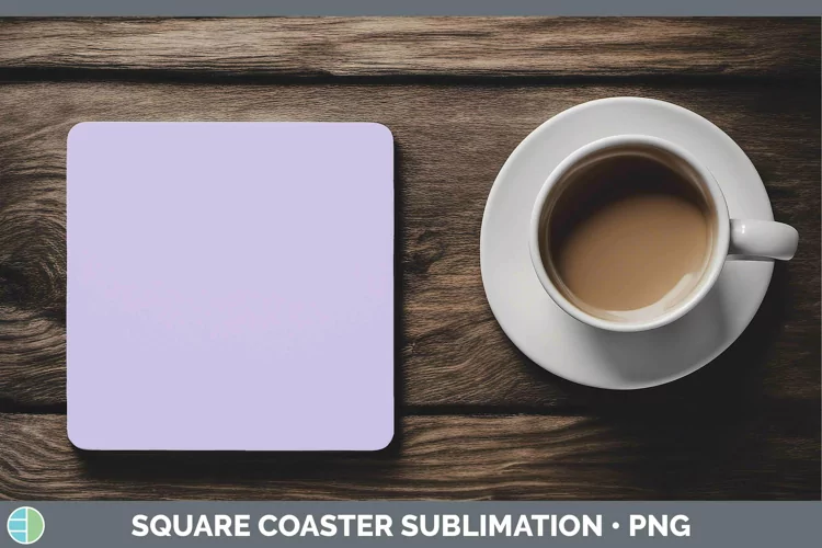 Solid Color - Deep Purple 1 d1c Square Coaster Sublimation C