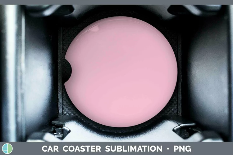Solid Color - Pink 1 f8b Car Coaster Sublimation Coaster Des
