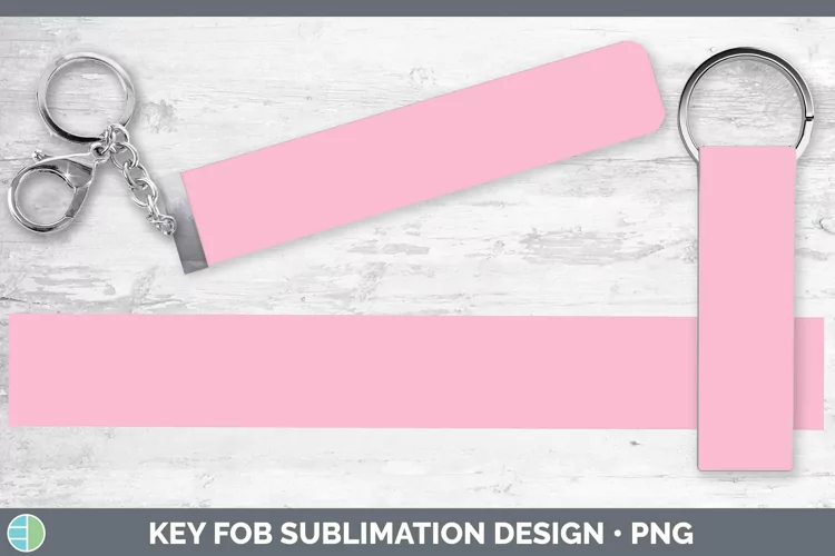 Solid Color - Pink 1 f8b Key Fob Sublimation Wristlet Design