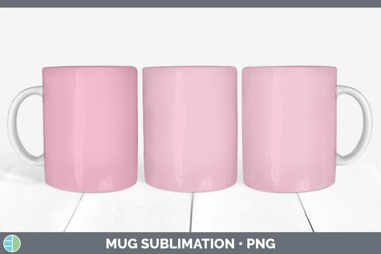 Solid Color - Pink 1 f8b Mug Wrap Sublimation Coffee Cup Des