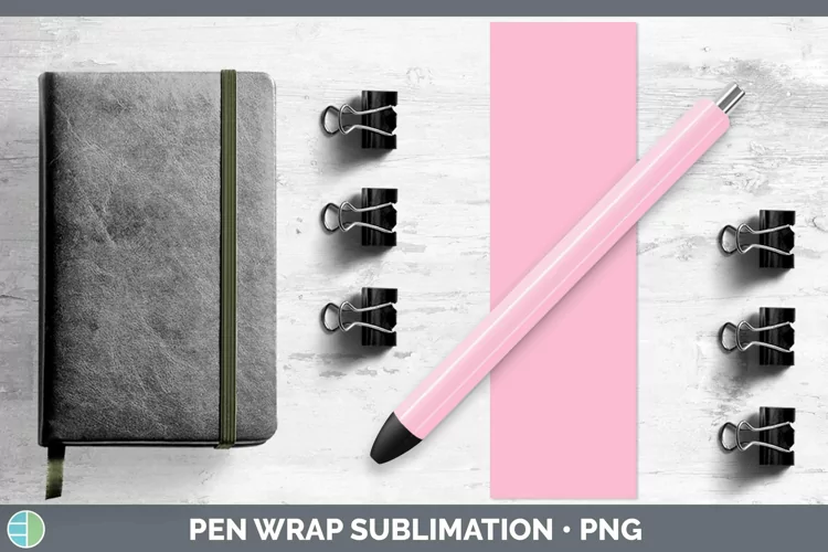 Solid Color - Pink 1 f8b Pen Wrap Sublimation Epoxy Pen Desi