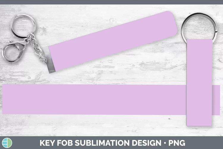 Solid Color - Purple 1 e1b Key Fob Sublimation Wristlet Desi