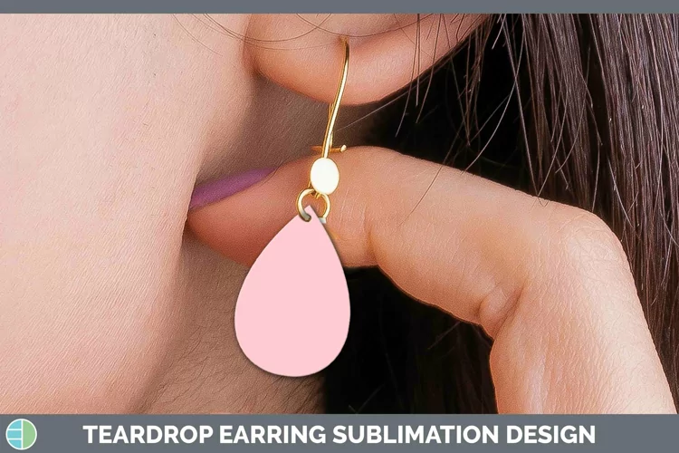 Solid Color - Red 1 ffc Teardrop Earrings Sublimation Earrin