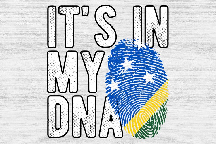 Its in my DNA Solomon Flag Fingerprint PNG Sublimation