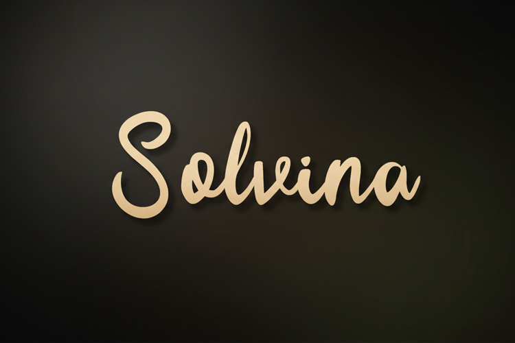 Solvina Elegant Script Font