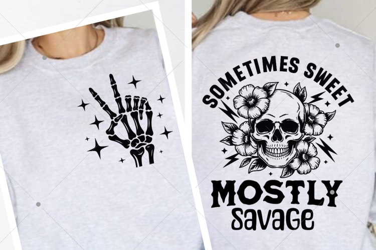 Sometimes Sweet Mostly Savage SVG PNG, Sarcastic Snarky example image 1