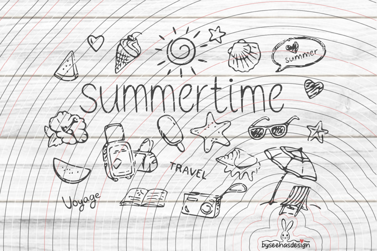 Summertime Cutting file SVG DXF