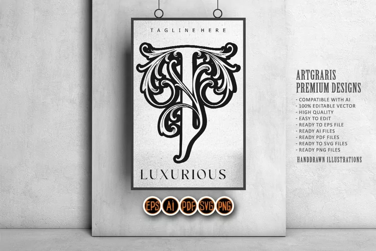 Sophistication luxury t lettering creations monochrome