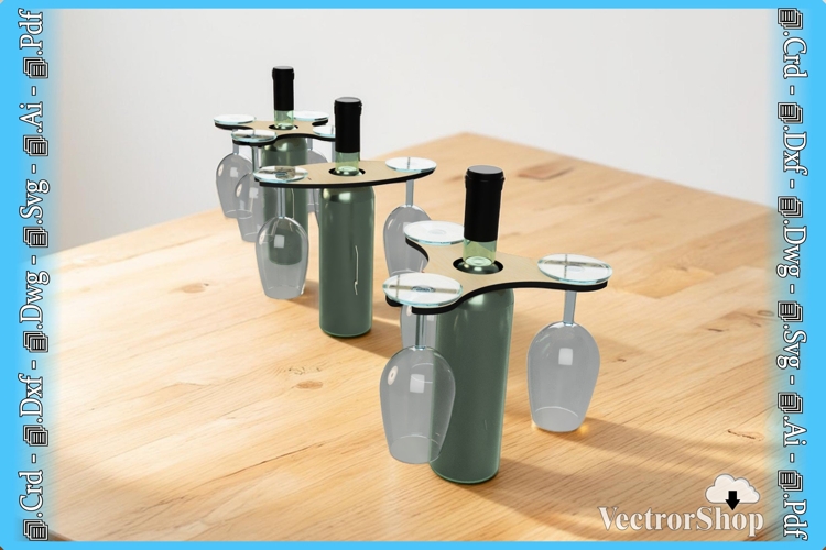 Wine Glass Holder - Decorative Template Ideal for Events