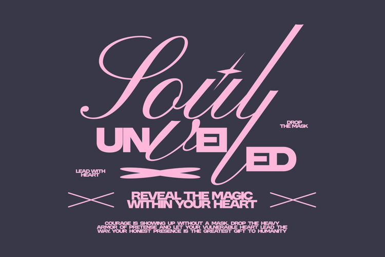 Soul Unveiled Aesthetic Typography Quote T shirt Design