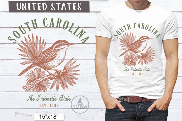 South carolina PNG | Vintage United States Sublimation