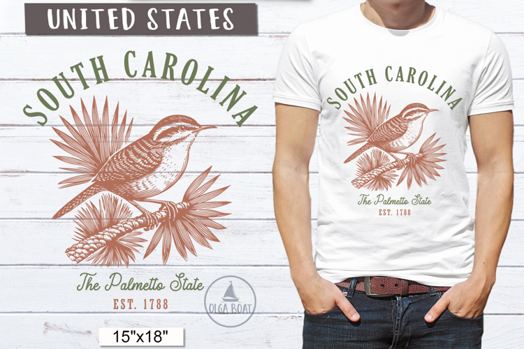 South carolina PNG | Vintage United States Sublimation